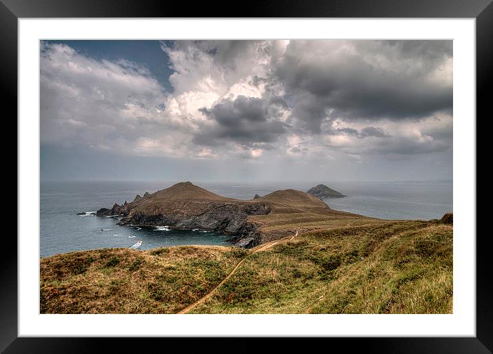  The Rumps on the North Cornwall Coast Path Framed Mounted Print by Rosie Spooner