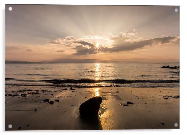 Pwllheli Sunrise Acrylic by John Cropper