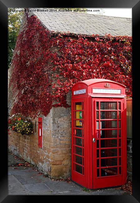  Red Telephone Box in Nottinghamshire Framed Print by David Birchall