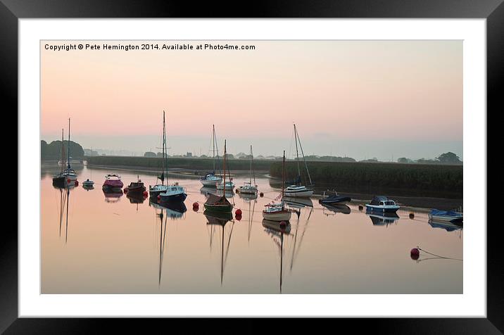  Morning glow on the Exe Framed Mounted Print by Pete Hemington
