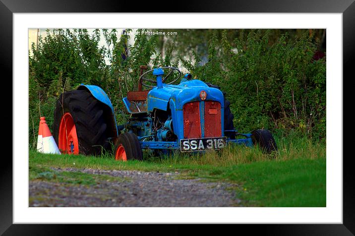  The Blue Tractor Framed Mounted Print by Bill Lighterness