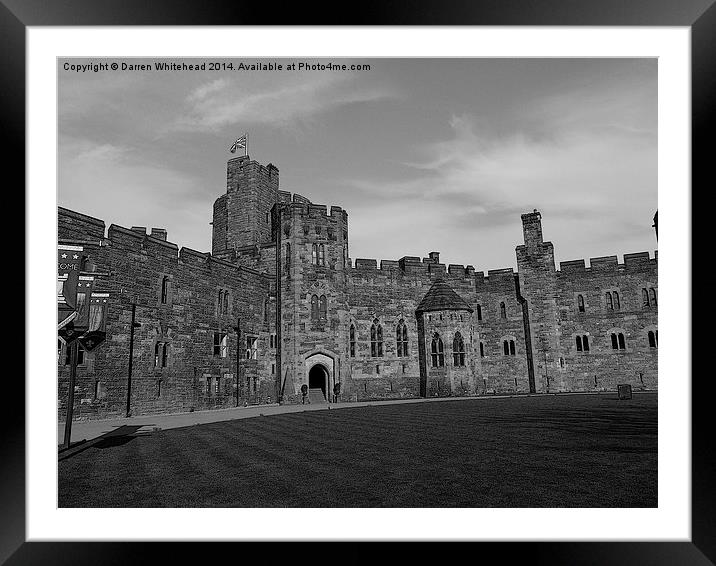  Monochrome Castle Framed Mounted Print by Darren Whitehead