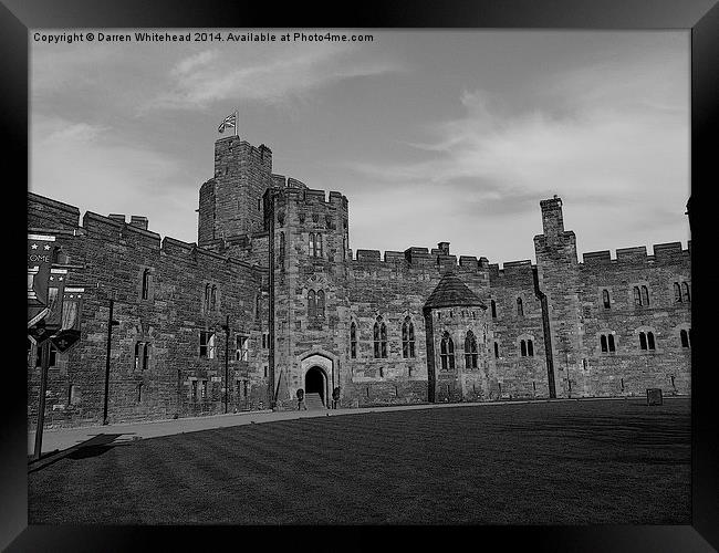  Monochrome Castle Framed Print by Darren Whitehead