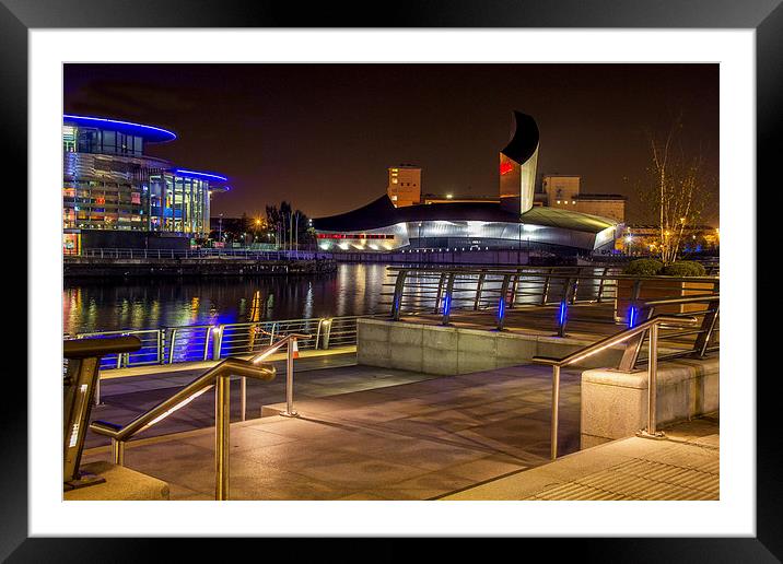  Imperial War Museum at night Framed Mounted Print by Mike Dickinson