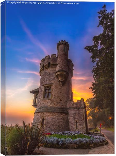 Dawn At Appley Tower Canvas Print by Wight Landscapes