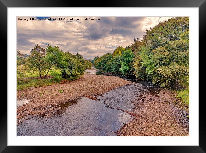 River Swale in Autumn Framed Mounted Print by Trevor Kersley RIP