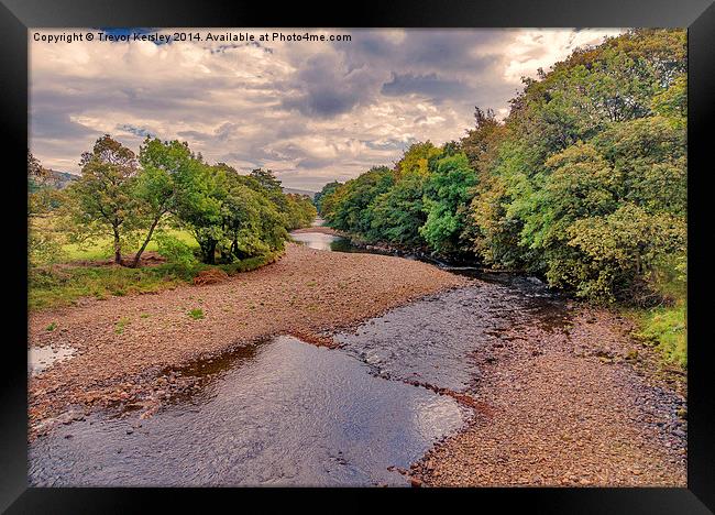 River Swale in Autumn Framed Print by Trevor Kersley RIP