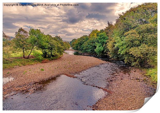 River Swale in Autumn Print by Trevor Kersley RIP