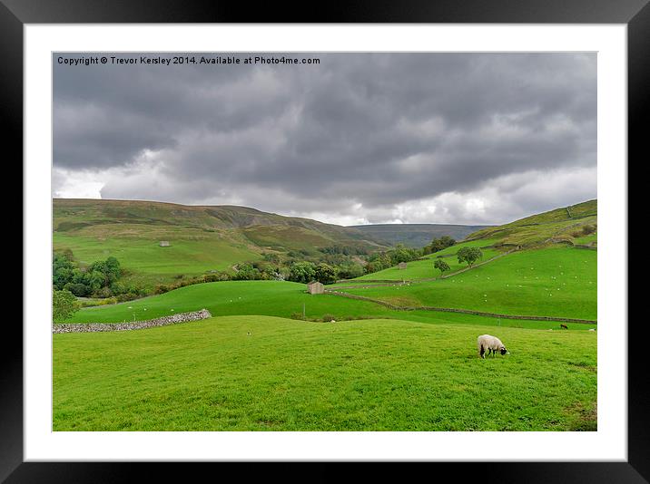 Yorkshire Dales View Framed Mounted Print by Trevor Kersley RIP