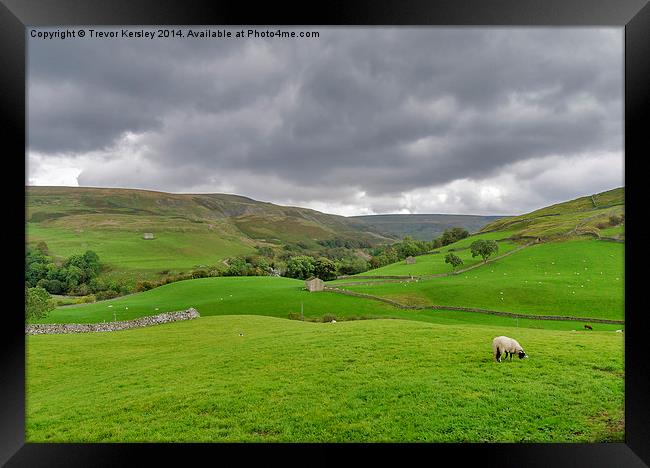 Yorkshire Dales View Framed Print by Trevor Kersley RIP