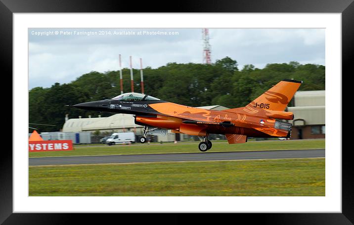  Ductch F16 Display Framed Mounted Print by Peter Farrington