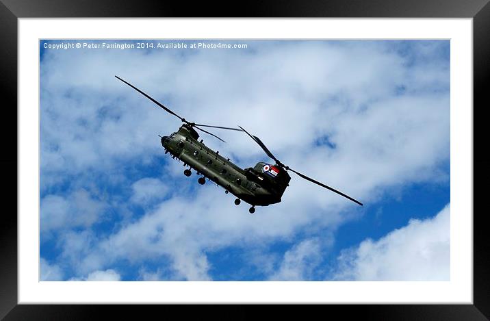  Chinook High In The Clouds Framed Mounted Print by Peter Farrington