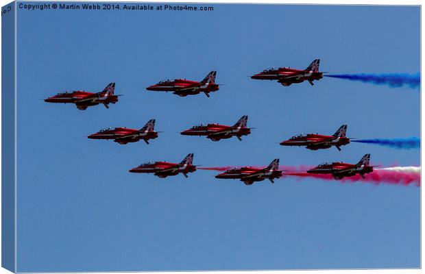 Red arrows  Canvas Print by Martin Webb