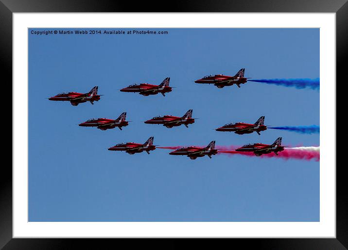Red arrows  Framed Mounted Print by Martin Webb