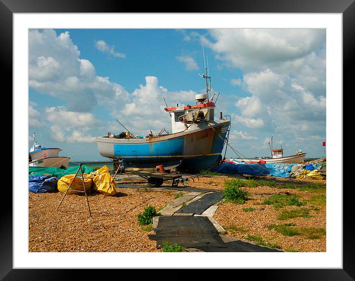  Fishing Boats Framed Mounted Print by Antoinette B