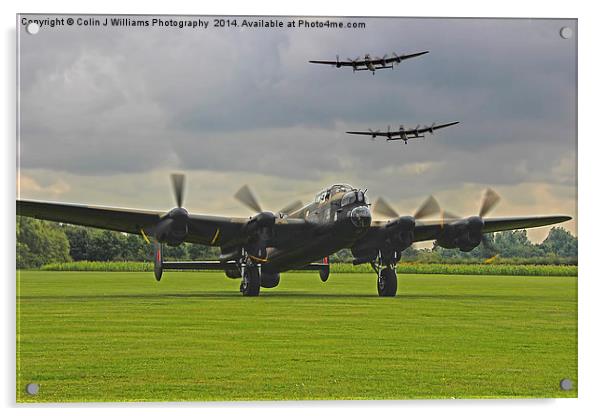   3 Lancasters - East Kirkby  Acrylic by Colin Williams Photography