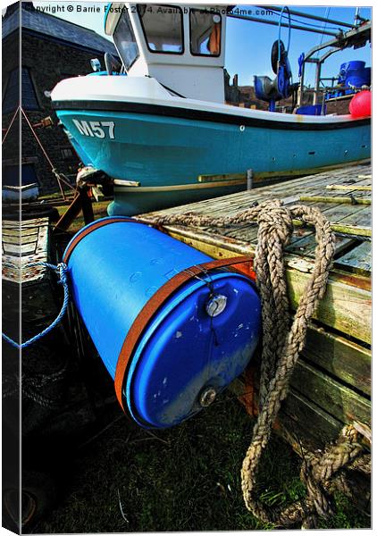  At Porthgain Canvas Print by Barrie Foster