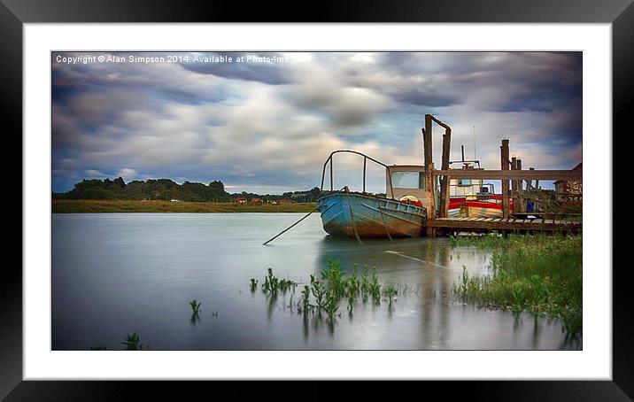 Thornham Harbour Framed Mounted Print by Alan Simpson