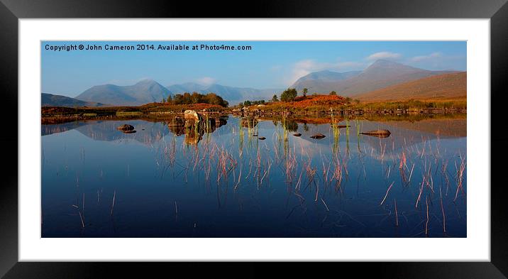  Loch Ba in Autumn. Framed Mounted Print by John Cameron