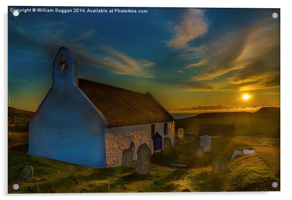  Chapel Sunrise Acrylic by William Duggan