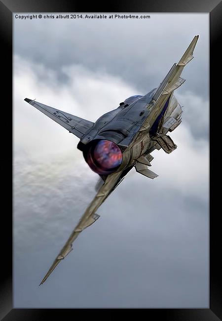  Saab AJS-37 Viggen getting airborne  Framed Print by chris albutt