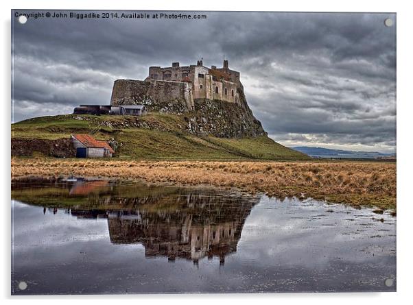  Lindisfarne Castle Acrylic by John Biggadike