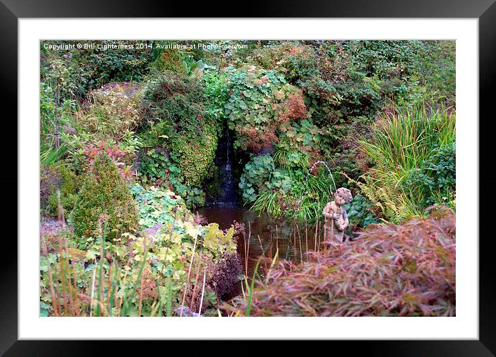  Pond in the Garden Framed Mounted Print by Bill Lighterness
