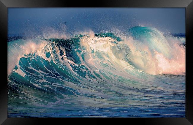 Blue Power of the Ocean   Framed Print by Jenny Rainbow