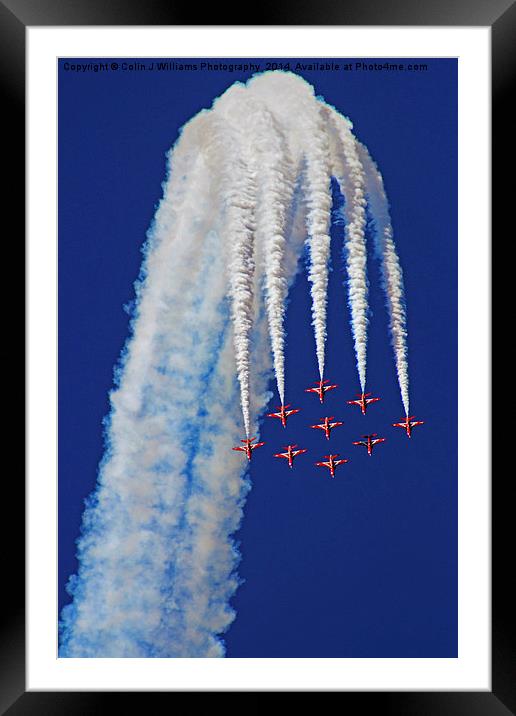 Diamond Arrival Loop - The Red Arrows Farnborough Framed Mounted Print by Colin Williams Photography