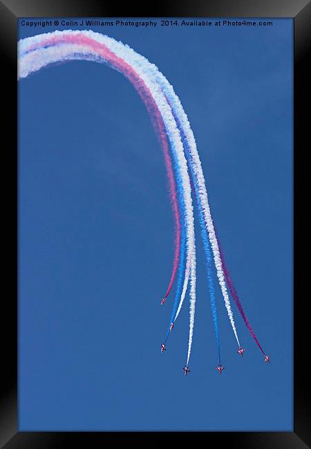  Parasol Break - The Red Arrows Farnborough 2014 Framed Print by Colin Williams Photography
