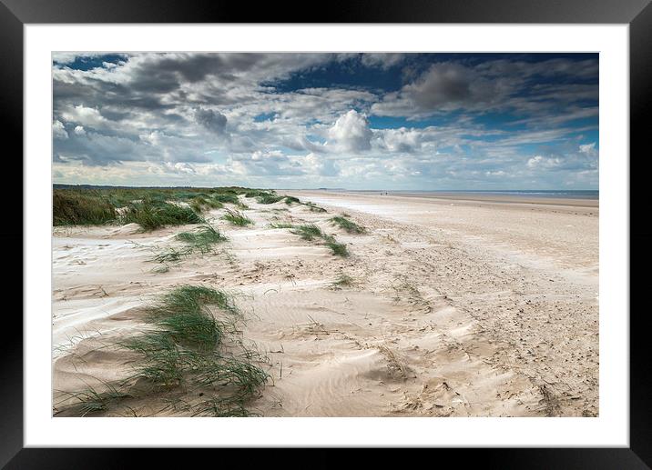  Brancaster Beach on a windy day Framed Mounted Print by Stephen Mole