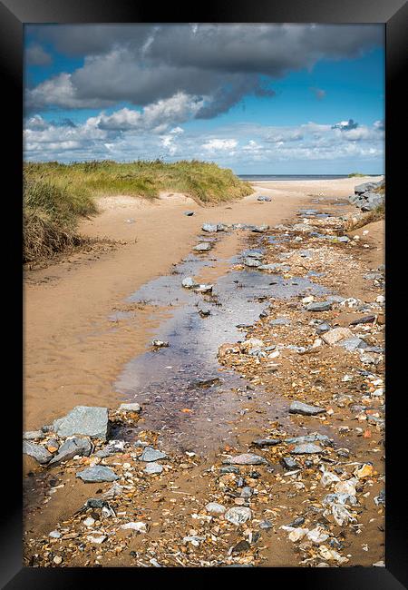  Leading onto Brancaster Beach Framed Print by Stephen Mole