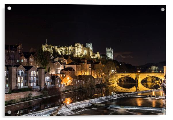 Durham Cathedral by night  Acrylic by keith franklin