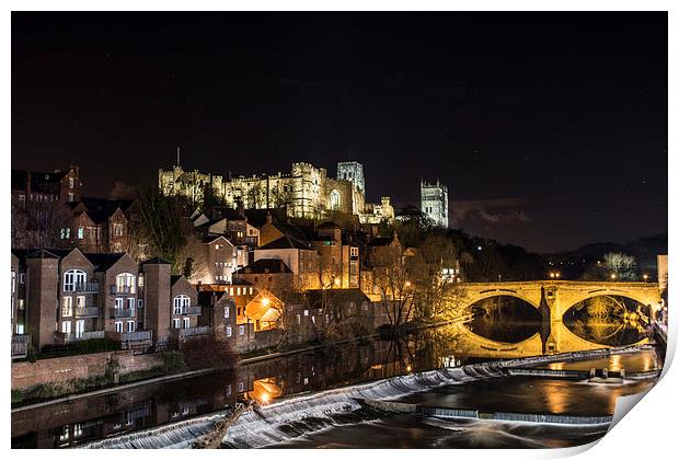  Durham Cathedral by night  Print by keith franklin