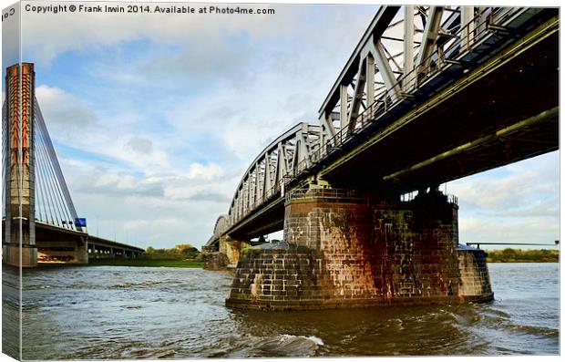 Two bridges span the Rhine Canvas Print by Frank Irwin