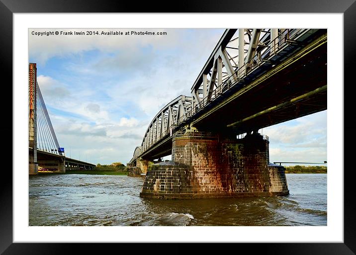  Two bridges span the Rhine Framed Mounted Print by Frank Irwin