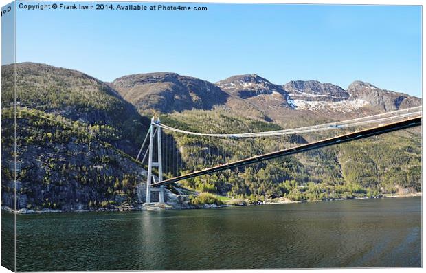  One of the many bridges to be navigated before ar Canvas Print by Frank Irwin