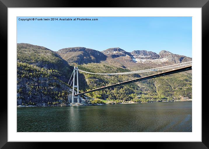  One of the many bridges to be navigated before ar Framed Mounted Print by Frank Irwin