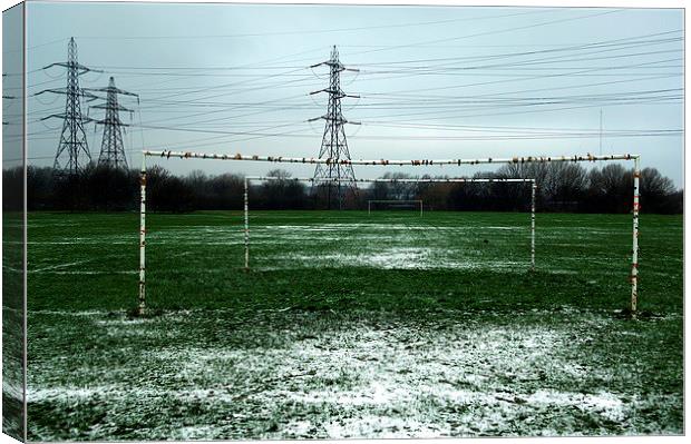  Goalposts on Hackney Marshes Canvas Print by Jamie Lumley