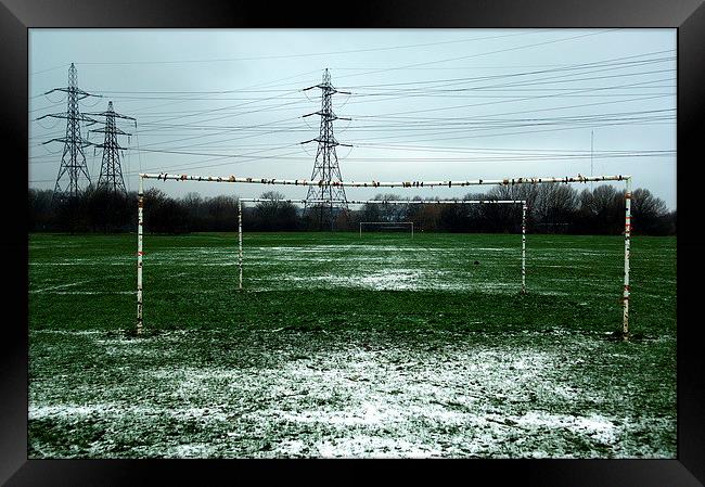 Goalposts on Hackney Marshes Framed Print by Jamie Lumley
