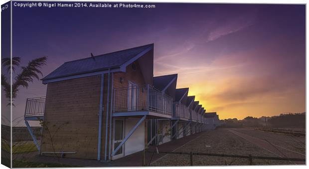 Early Morning Beach Huts Canvas Print by Wight Landscapes