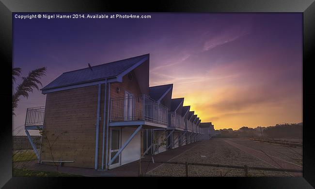 Early Morning Beach Huts Framed Print by Wight Landscapes
