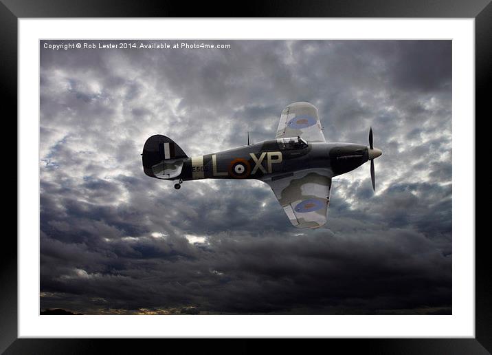  Hawker hurricane Framed Mounted Print by Rob Lester