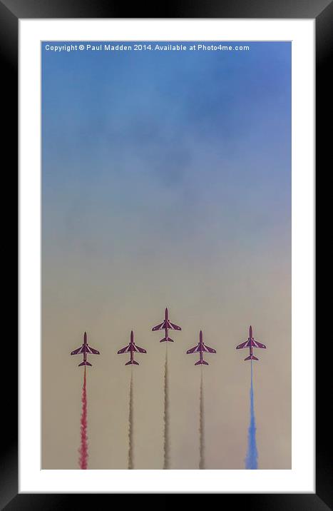 The Red Arrows Framed Mounted Print by Paul Madden