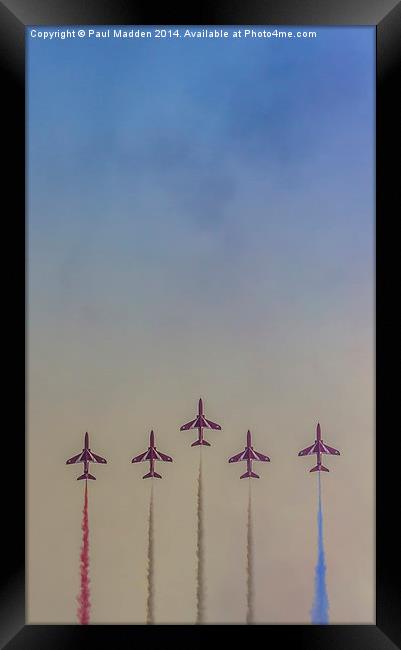 The Red Arrows Framed Print by Paul Madden