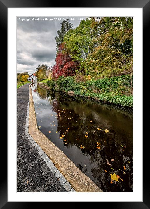 Canal Path Llangollen Framed Mounted Print by Adrian Evans