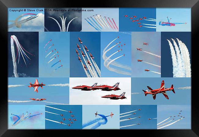  Red Arrows 2014 - (50 Display Seasons) Framed Print by Steve H Clark