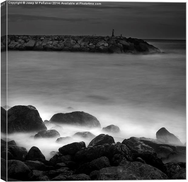 Ethereal long exposure image of the beach Canvas Print by Josep M Peñalver