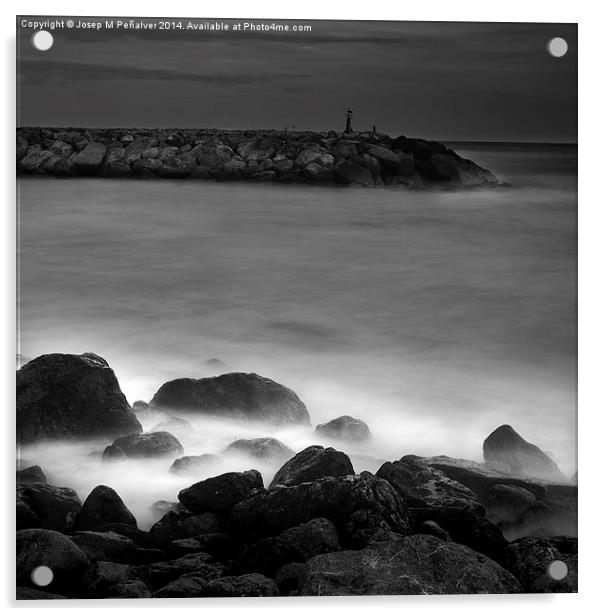 Ethereal long exposure image of the beach Acrylic by Josep M Peñalver