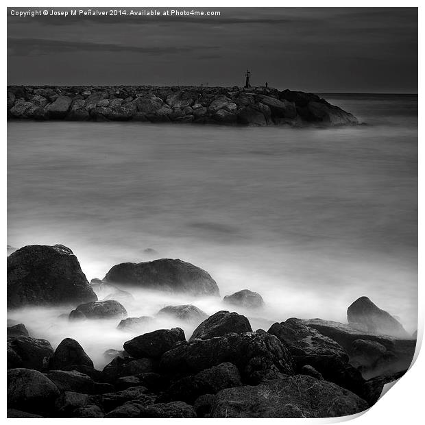 Ethereal long exposure image of the beach Print by Josep M Peñalver